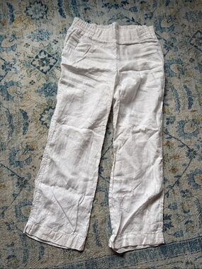 Lilly Pulitzer White Elastic-Waist Casual Pants